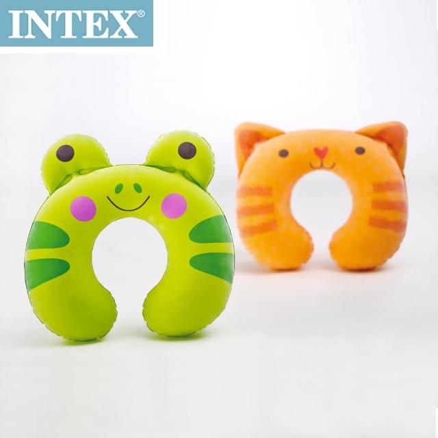 【INTEX】充氣護頸枕-動物造型(隨機出momo购物台貨)