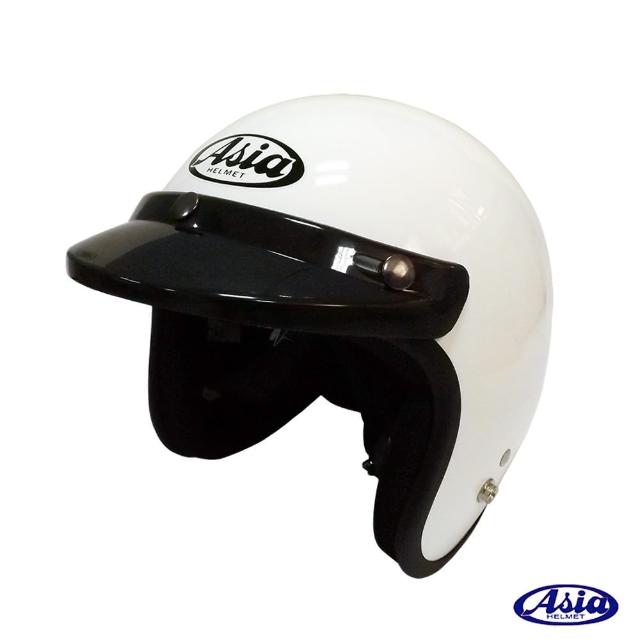 momo電視購物【ASIA】A706 精裝素色細條安全帽(白)