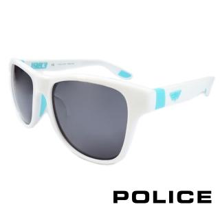 【POLICE】義大利警察都會款個性型男眼鏡-膠框(水藍色-POS1823-4A0V)