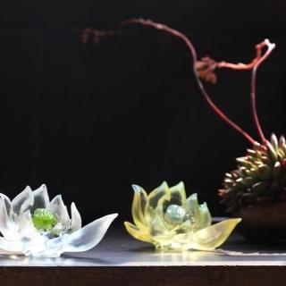 【琉璃工房LIULI】《清靜自心 》 是美麗的；必綻放系列(擺飾)