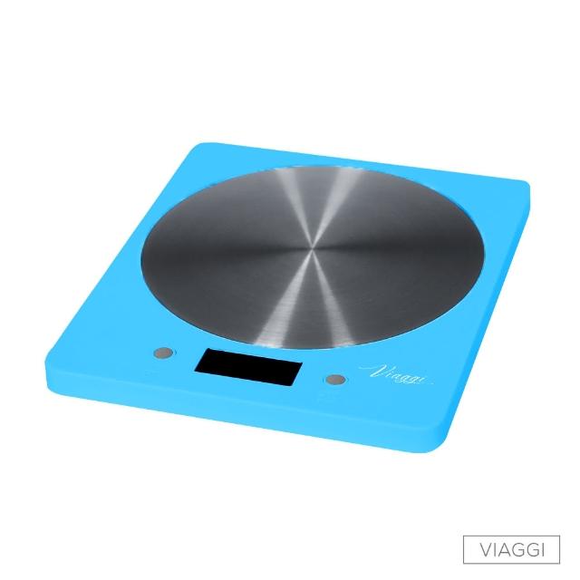【VIAGG富邦momo購物網I】可掛式不鏽鋼電子料理秤(藍色)