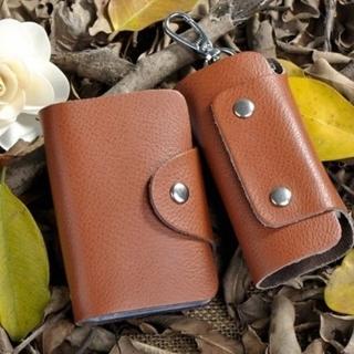 【米蘭精品】真皮鑰匙包卡夾男女配件(商務時尚真皮實用9色71b19)