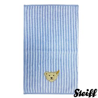 【STEIFF德國嬰幼兒用品】嬰幼兒 小毛巾 藍色直紋(嬰幼兒毛巾/浴巾)