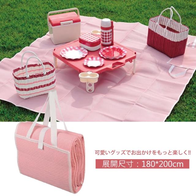 【網購】MOMO購物網【Pearl】日式野餐墊 180x200cm 粉紅 D-235(野餐墊)推薦富邦momo電視購物