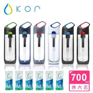 【美國KOR water】NAVA filter 隨身濾水瓶650ml(一瓶6芯)