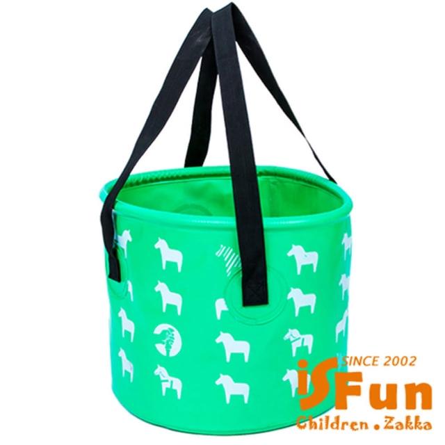 【iSPurple】露營戲水＊動物大容量momo臺摺疊水桶袋/二色可選12L