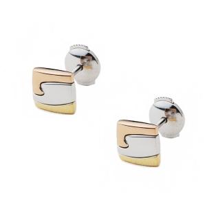 【Georg Jensen】Fusion 三色K金小方形耳環