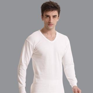 【Pierre Cardin】台灣製100%遠紅外線時尚純棉毛長袖U領衛生衣 盒裝(2件組)