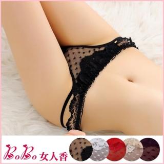 【BoBo女人香】c心形透明蕾絲邊性感低腰內褲-丁字褲(NC8008)