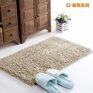 【G+居家】超細纖維長毛吸水止滑地墊腳踏墊(40X60公分-亮米白)