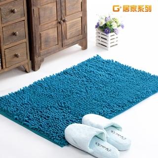 【G+居家】超細纖維長毛吸水止滑地墊腳踏墊(40X60公分-海洋藍)