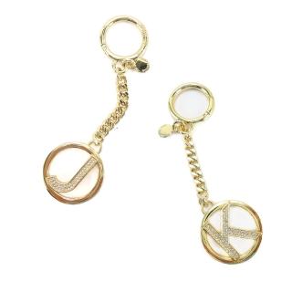 【MICHAEL KORS】晶鑽LOGO字母鑰匙圈吊飾(2款選)