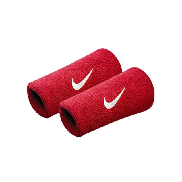 【網購】MOMO購物網【NIKE】SWOOSH 加長型 運動腕帶-籃球 網球 排羽球 一雙入(紅白)開箱momoshop富邦購物網