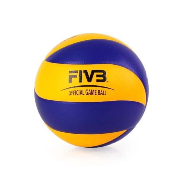 【真心勸敗】MOMO購物網【MIKASA】超纖皮製比賽級排球MVA200 - 5號球 FIVB指定球(藍黃)推薦momoshop