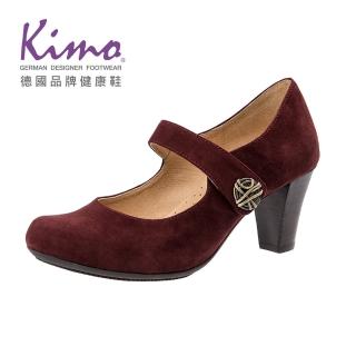 【Kimo德國手工氣墊鞋】城市風羊絨簡約修身淑女跟鞋-知性紅(K16WF069077)