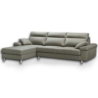 【BODEN】愛倫L型亞麻布沙發-左右型(送抱枕)