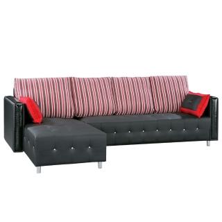 【BODEN】凱倫半牛皮L型沙發-左右型(送抱枕)