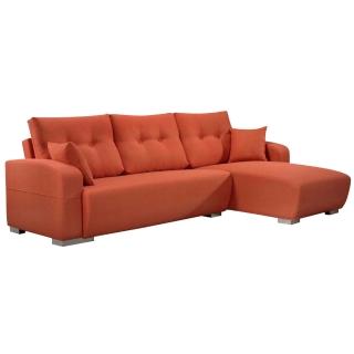 【BODEN】曼蒂厚亞麻布L型沙發-左右型送抱枕(二色可選)