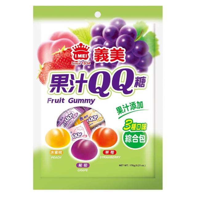 【義美】綜合果汁QQ糖momo 500(176g/包) 