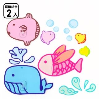 【黏樂趣 NELO】卡通造形重複貼掛勾組(2入裝)