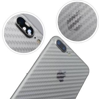 【D&A】Apple iPhone 7 Plus/ 8 Plus  5.5吋專用超薄光學微矽膠背貼(碳纖維卡夢紋)