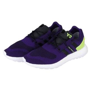 【Y-3】PURE BOOST ZG KNIT 黑紫編織設計慢跑鞋(黑+紫)