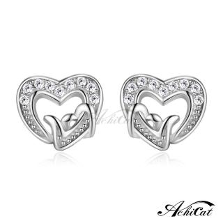 【AchiCat】925純銀耳環 勾心女孩 純銀耳針 GS6019