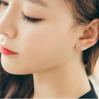 【梨花HaNA】韓國just me 草寫情書S925銀耳環