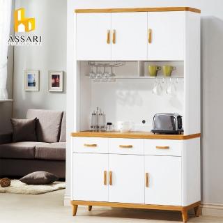 【ASSARI】溫妮4尺餐櫃全組(寬120*深40*高195cm)