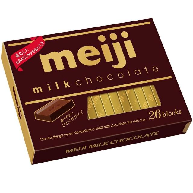 【明治】牛奶巧克力盒裝-26枚(120gmomo百貨) 
