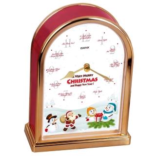 【鐘情坊 JUSTIME】紅色座鐘-可愛活潑的雪(紅色座鐘)