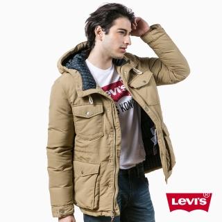 【Levis】SUTRO 保暖長袖連帽抽繩外套 / 卡其色