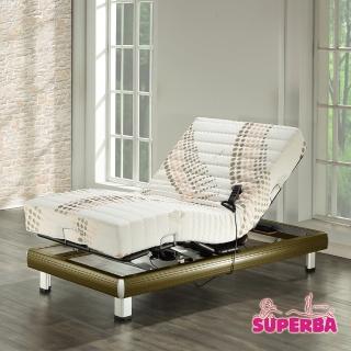 【瑞士Superba】Titlis線控電動床-透氣環保膠/鐵杉木色-單人3.5尺