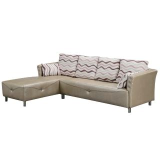 【BODEN】麗塔珠光鱷紋皮L型沙發(左右型可選)