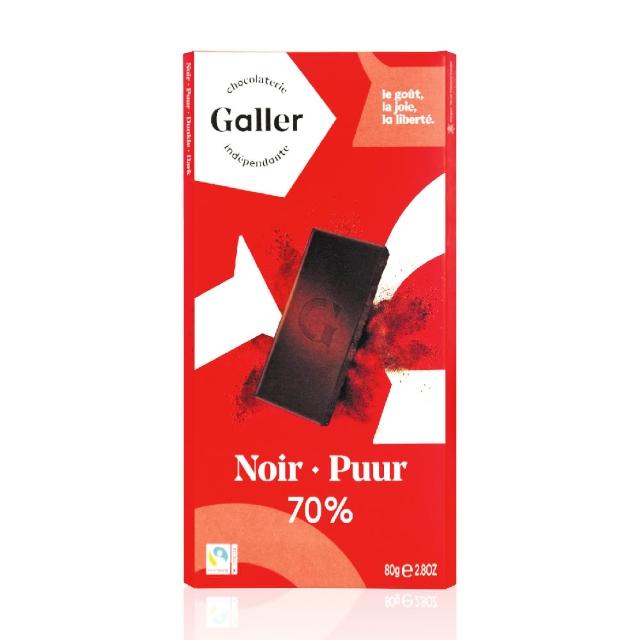 【Galler伽樂】70%醇黑巧克momo電視台力(80g) 