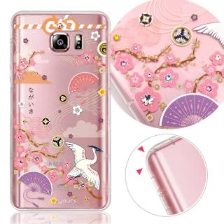 【YOURS】三星 Galaxy Note5 奧地利水晶彩繪防摔氣墊手機鑽殼-健康御守(N9200)