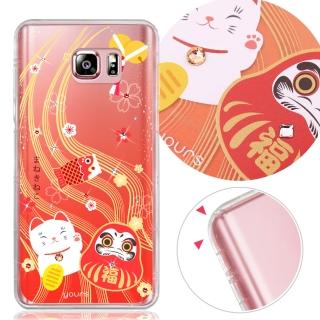 【YOURS】三星 Galaxy Note5 奧地利水晶彩繪防摔氣墊手機鑽殼-招財納福(N9200)