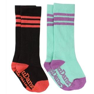 【美國 juDanzy】長襪兩入組_黑與天空藍(933)