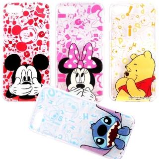【Disney 迪士尼】iPhone 7 摀嘴系列 彩繪透明保護軟套(4.7吋)