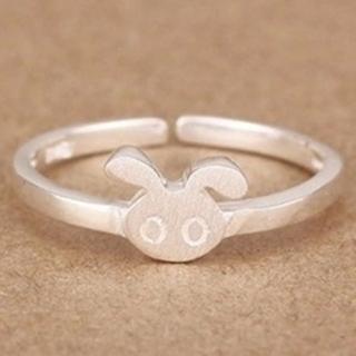 【米蘭精品】戒指流行銀飾品(小兔子造型可愛經典流行母親節生日情人節禮物73ae39)