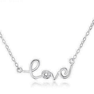 【米蘭精品】項鍊流行銀飾品(必備精緻流行英文字母母親節生日情人節禮物73v52)