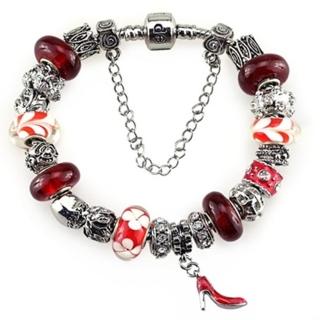 【米蘭精品】潘朵拉元素串珠手鍊流行飾品(性感紅色高跟鞋熱銷母親節情人節生日禮物2款73ay97)