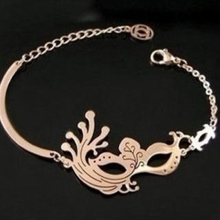 【米蘭精品】玫瑰金手鍊流行飾品(時尚創意面具母親節生日情人節禮物71ah6)