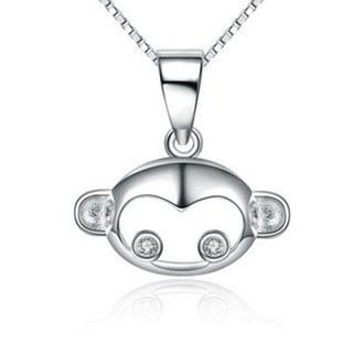 【米蘭精品】項鍊鑲鑽流行銀飾品(精緻可愛動物母親節情人節生日禮物73am22)