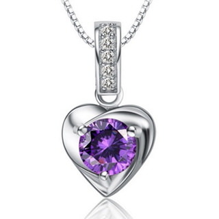 【米蘭精品】項鍊鑲鑽流行銀飾品(高貴浪漫時尚母親節情人節生日禮物73am65)