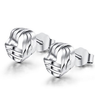 【米蘭精品】耳環耳針式流行銀飾品(時尚獨特旋轉七夕情人節生日禮物73ac28)
