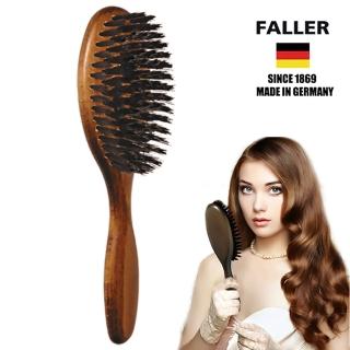 【德國FALLER芙樂梳具刷具】德國製大尺寸原木黑豚鬃美髮梳 防靜電柔順直髮(頭皮油脂平衡專用)