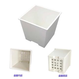 【005-D110-WI】四方型栽培盆3吋-白色(厚)
