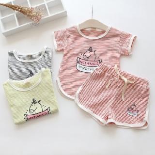 【小衣衫童裝】中性款舒適斑馬套裝(1060326)