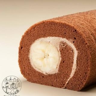 【台灣茶奶茶4℃蛋糕專賣】香蕉巧克力卷(1入)